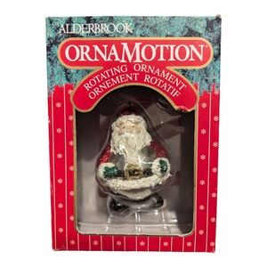 Ornamotion Alderbrook Vintage Rotating Christmas Ornament Santa 1989